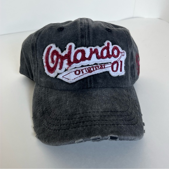 Womens Orlando Hat Adjustable Baseball Cap Ball Cap Gray Soft Cotton New - Picture 1 of 5